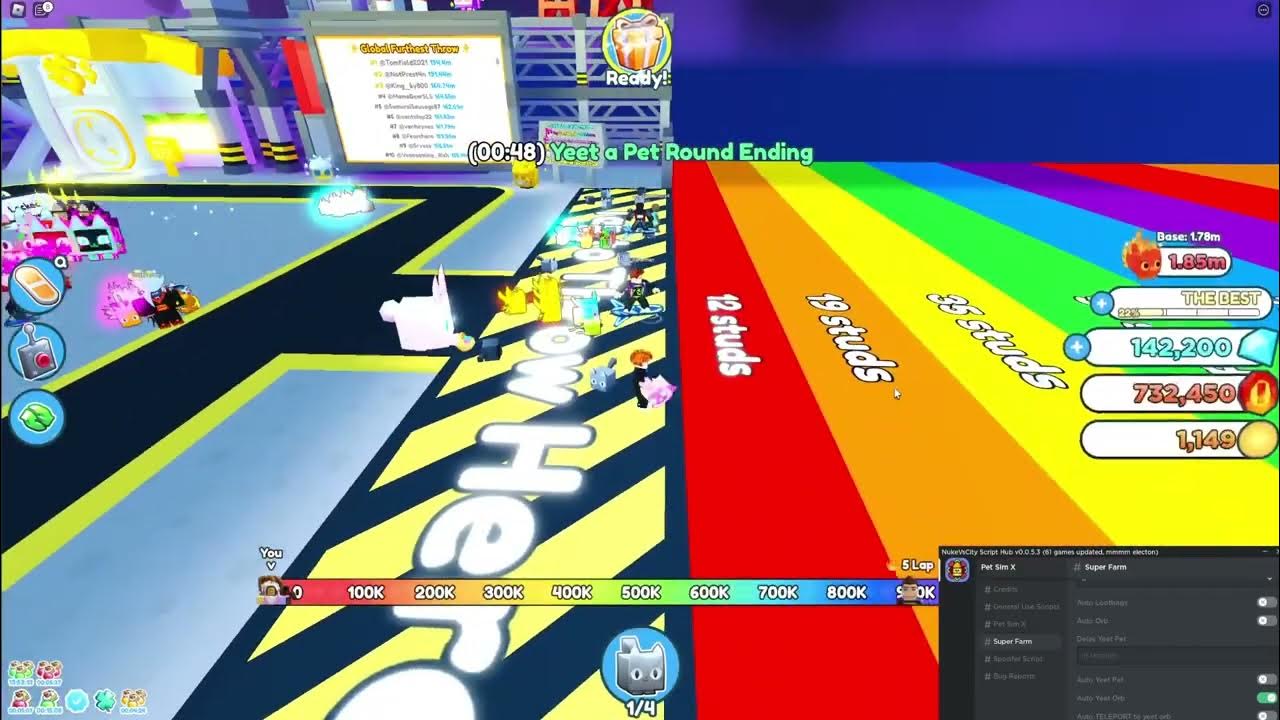 Pet Sim BEST script right now INFINITE LAPS AND ORBS!!! 100K ORBs PER