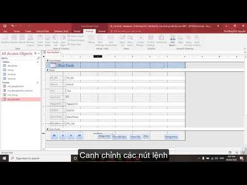 Video Tạo nút lệnh trên form Access - youtube