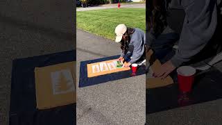 DIY HOLIDAY DOORMAT!  #christmasdecor  #christmascrafts  #holidaydecorating
