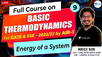 Energy of a system| Lec - 9| Basic Thermodynamics M-2 | GATE & ESE 2026/2027 Exams | Negi Sir