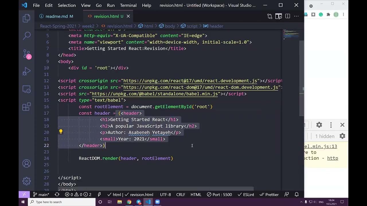 02.2- React Functional Components and Props - YouTube