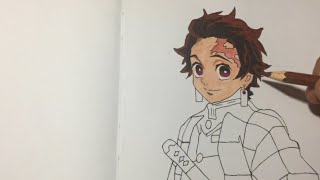 How to Draw Tanjiro Kamado | Anime drawing step by step | #demonslayer  #tanjirokamado  #drawing