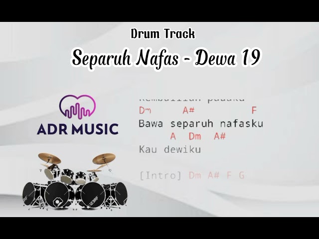 (Drum) Separuh Nafas || Dewa 19 (drums only) [chord gitar & lirik] class=