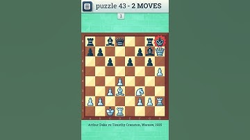 CHESS PUZZLE - 43 | Checkmate in two moves | Chess, Chess Strategy, Chess Game, Chess Puzzles