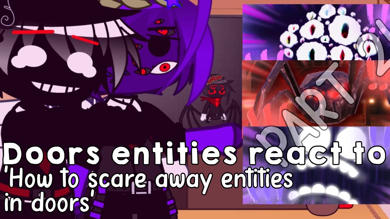 Doors entities react to Neko seek Pt. 2 Gacha Roblox Doors