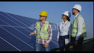 Electrical Workers Walking at a Solar Farm | Stock Footage - Envato elements