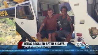 Teen hikers rescued after 5 days lost in Grand Canyon