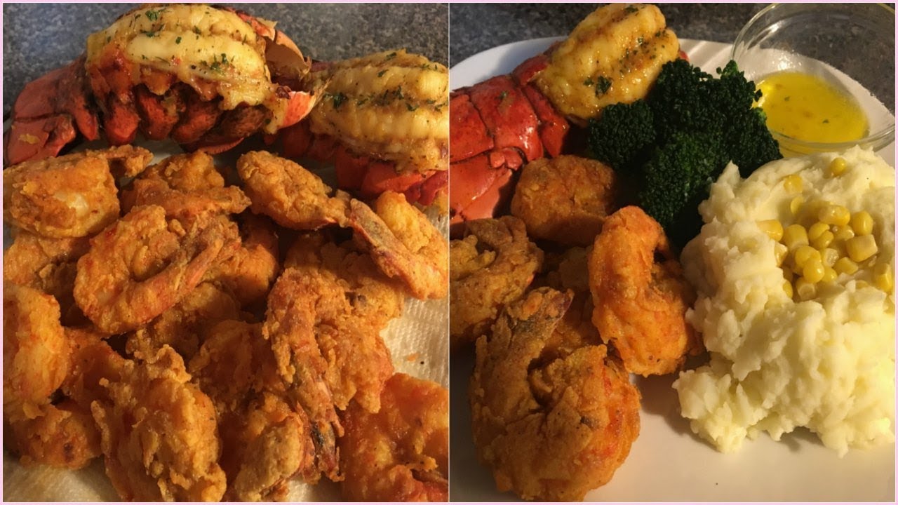 LOBSTER TAILS & CRISPY BEER BATTERED FRY SHRIMP! YouTube