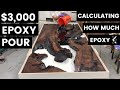 $3000 Epoxy Pour—Calculating Epoxy Volume--How to Woodworking