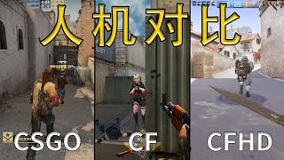 CSGO、CF、CFHD人机对比,职业选手兼职混入其中?