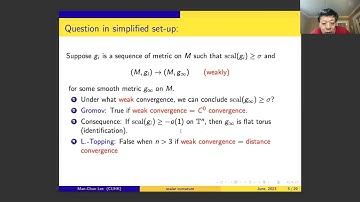 Man-Chun Lee - Smoothing by Ricci-DeTurck flow and applications to scalar curvature