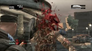 GEARS OF WAR 2 - Solo Horde gameplay "FUEL STATION" waves 1-10 complete! (Close Calls!! No Death!!)