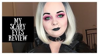 Wednesday Reviews | My Scary Eyes | Green Manson Contact Lenses