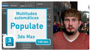 POPULATE es una herramienta de AUTODESK 3DS MAX para crear multitudes (CROWDS) animadas fácilmente.