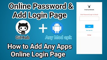 How to Add Online Password Login Page in Any Android APK Using GitHub | Secure Any Mod App
