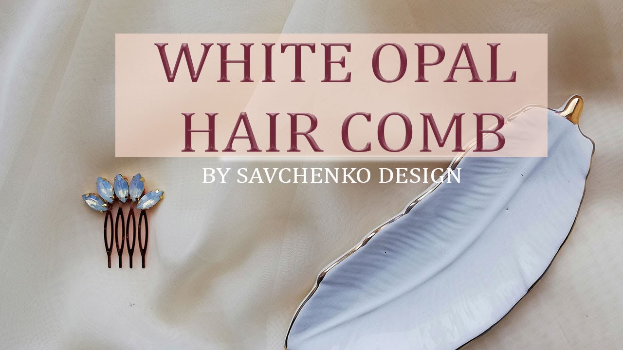 white opal swarovski hair clip|haarschmuck braut vintage hair comb clip pink
