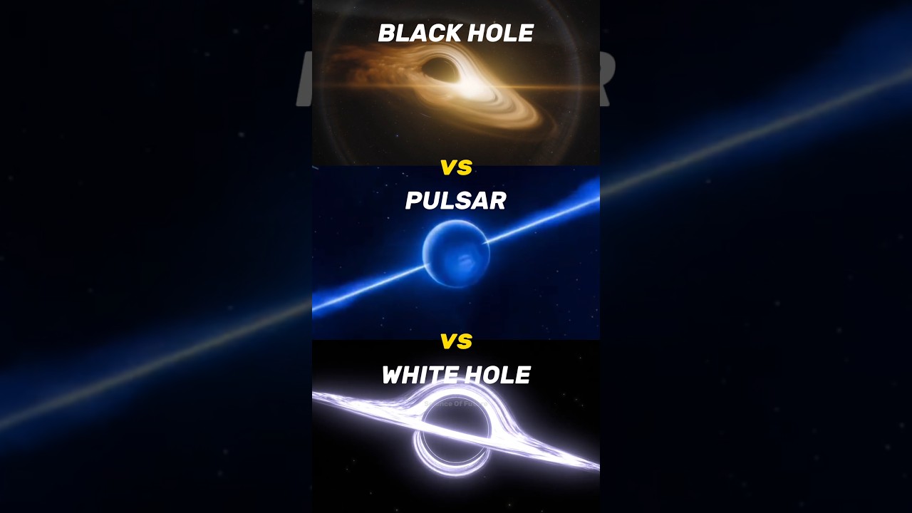 Black Hole vs Pulsar vs White Hole: Cosmic Fight 💀🤯 #space #shorts #earth #universe #astronomy
