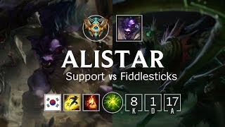 Alistar Support vs Fiddlesticks - KR Master Patch 8.24