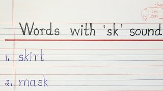 Words With Sk Sound