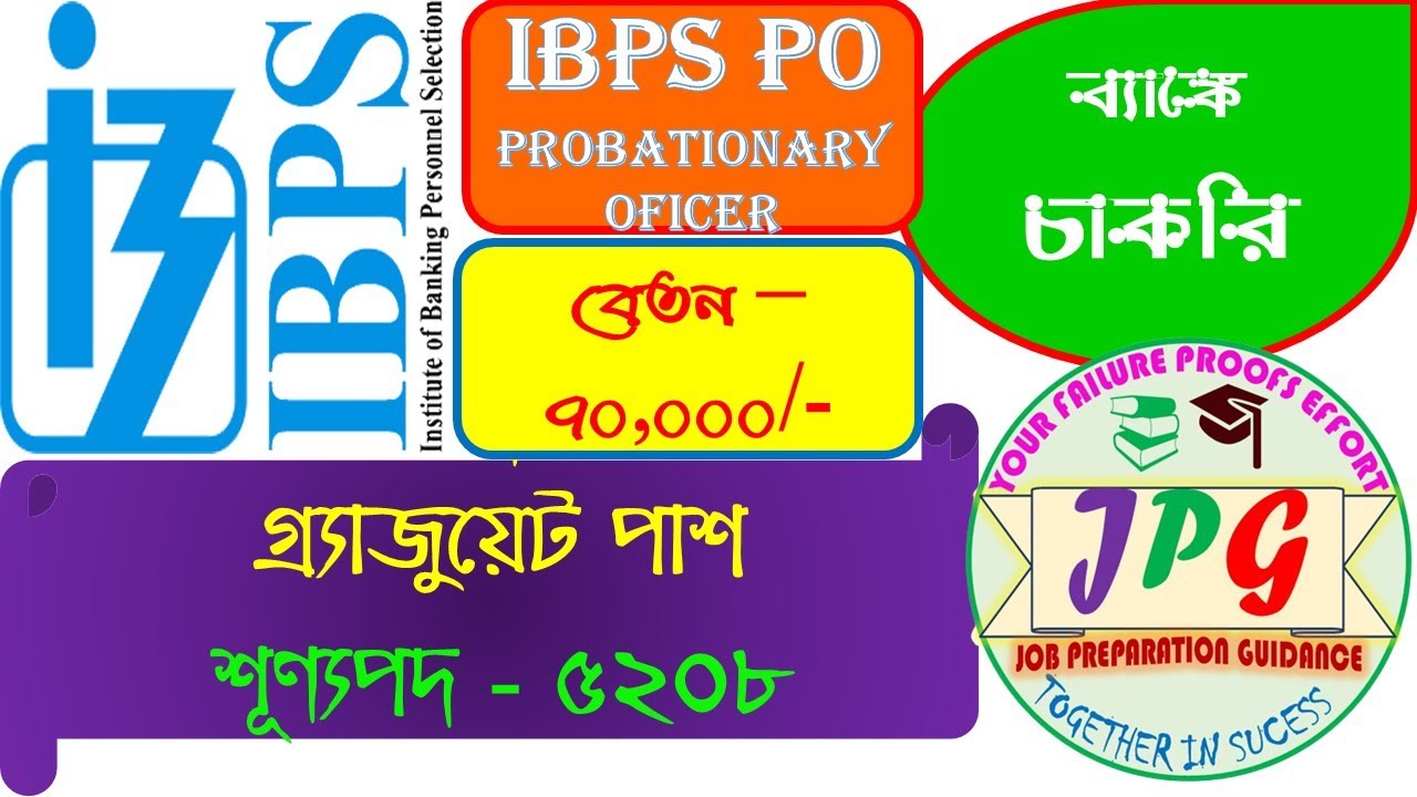 আইবিপিএস প্রোবাশনারি অফিসার পিও | INSTITUTE OF BANKING PERSONEL IBPS PROBATIONARY OFFICER PO 2025