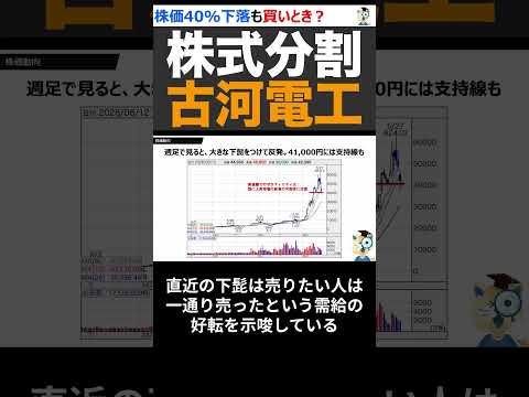 古河電工の株価40%下落。さすがに買いとき？株式10分割でどうなる？