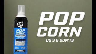 Dos & Dont's - Popcorn Quick Wall Texture Repair
