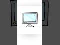 How to draw a monitor | easy drawing for kids #simple #stepbystep #artforkids #computer #kidsvideo