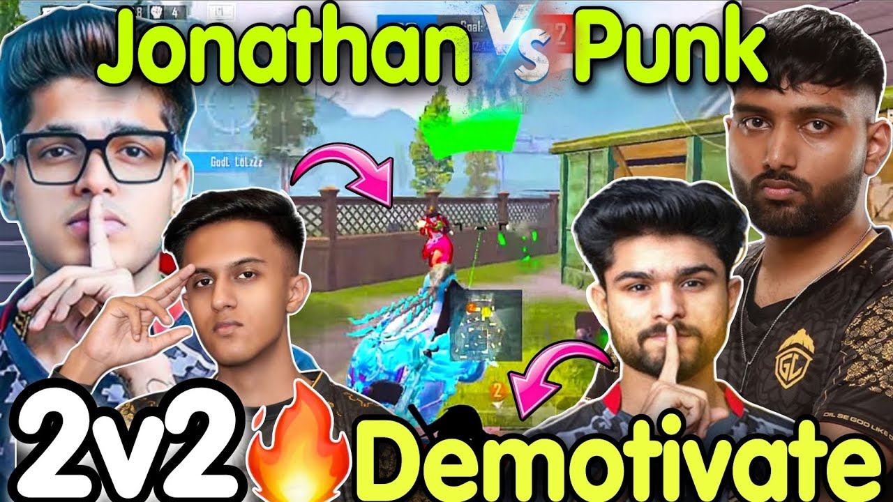Jonathan Vs Punk 🔥 2v2 TDM Challenge 😲 punk & Lolzz Demotivate - YouTube