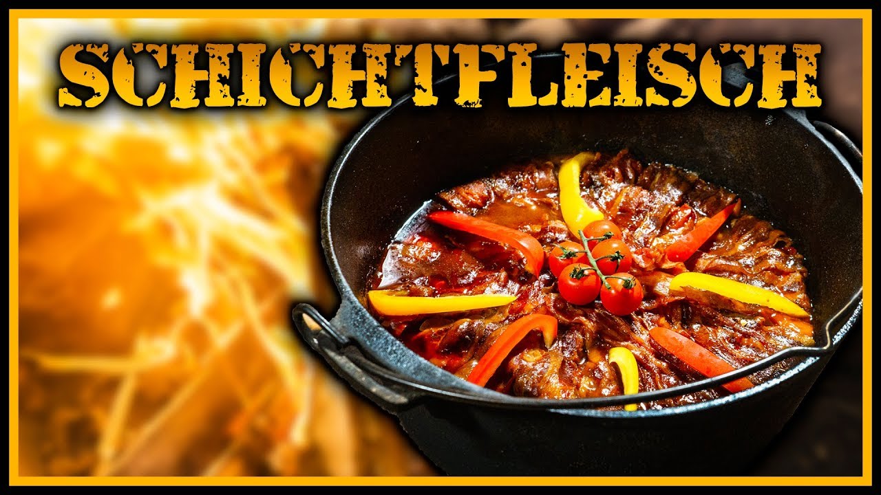 🔥 Schichtfleisch im Dutch Oven 🍲 - Outdoor Bushcraft Deutschland