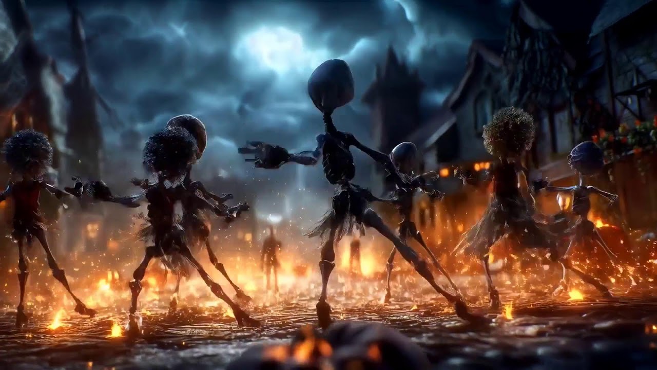 Family Friendly Halloween Zombie Projection 10 Hour Window Display Loop