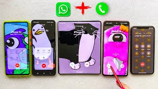 A52s + Z Flip +Z Fold + Note 10L vs iPhone Five Phones Conference Call at The same Time + WhatsApp