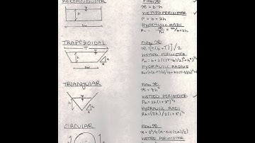 Fluid Mechanics Hyrdraulics: Open Channel Flow Equations for Various Shapes