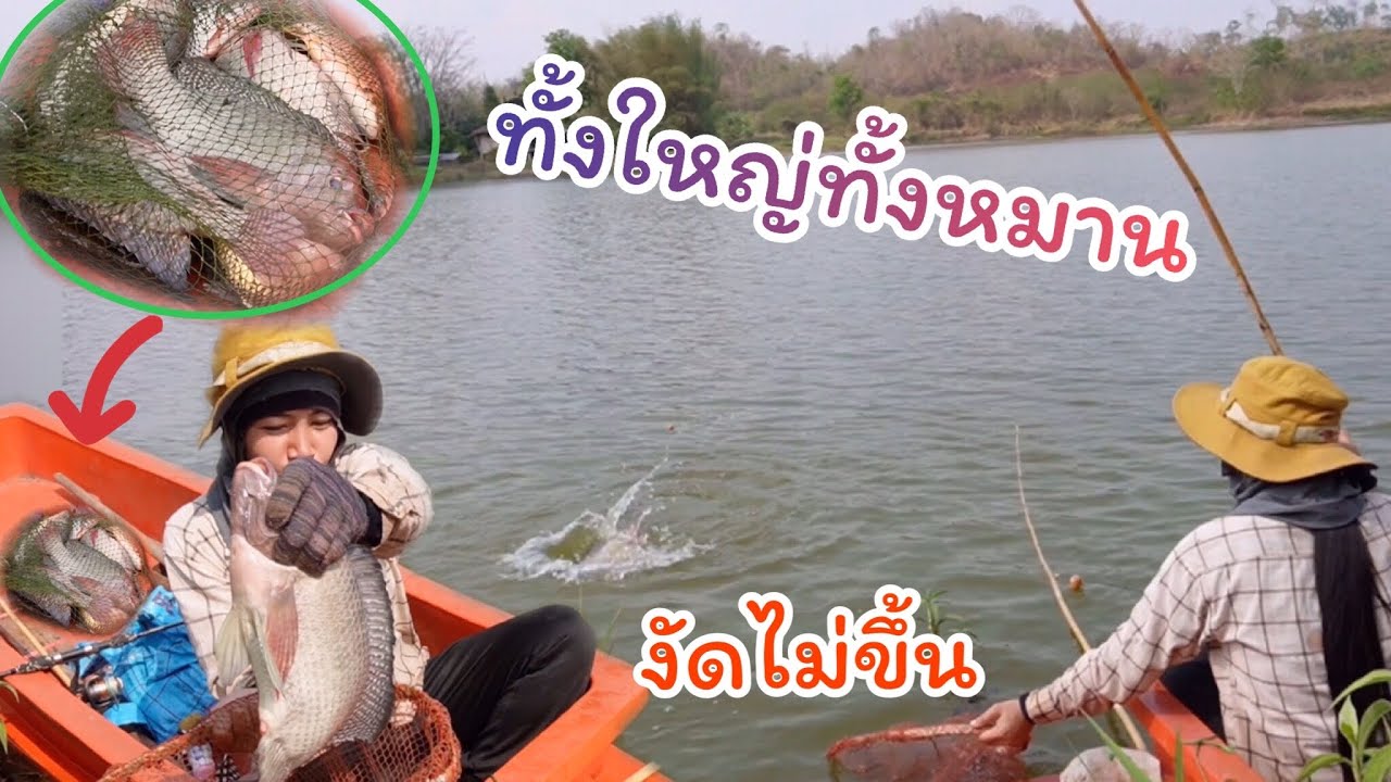 #ตกปลาคันไม้ไผ่ ทั้งใหญ่ทั้งหมาน ปันปันงัดแทบไม่ขึ้น