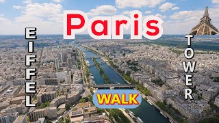 PARIS, FRANCE: EIFFEL TOWER WALK in 4K