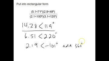 Multiplication and Division of Polar Complex Numbers