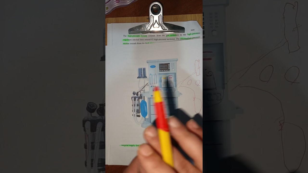 #شرح_وزاري /أجهزة/رابعة Anesthesia machine  محاضرة اولى جزء واحد