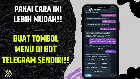 Cara Membuat Tombol Menu di Bot Telegram