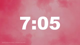 7 minutes 5 seconds [425 secs] clock timer countdown || Alarm Focus
