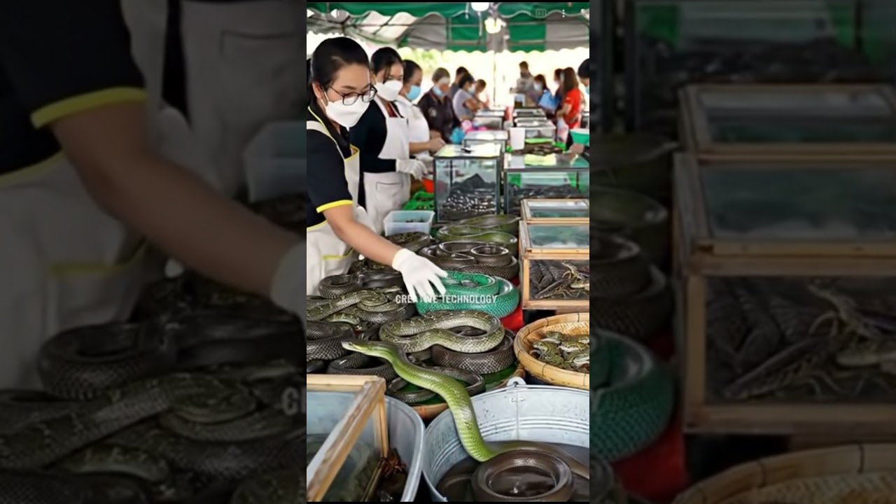 Daily life in a food snek food market @TechWizCreative 