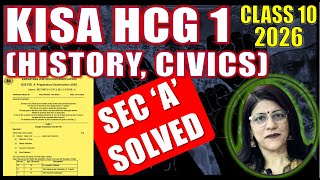 KISA HISTORY-CIVICS PAPER 2026 SOLUTIONS | SECTION A | ICSE CLASS 10