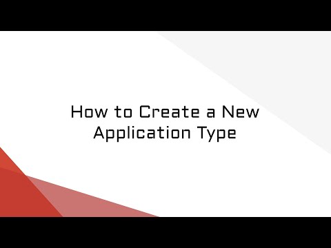 Creating Application Types