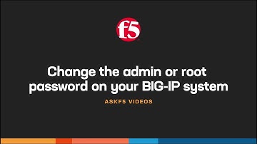 Change the admin or root password on your BIG-IP system