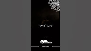 وَعَسَى أَنْ تَكْرَهُوا شَيْئًا وَهُوَ خَيْرٌ لَكُمْ | سورة البقرة #قرآن #قران_كريم #aramkader