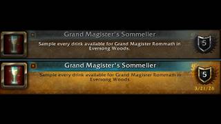 How To Get The Grand Magister's Sommelier Achievement! (Eversong Woods)