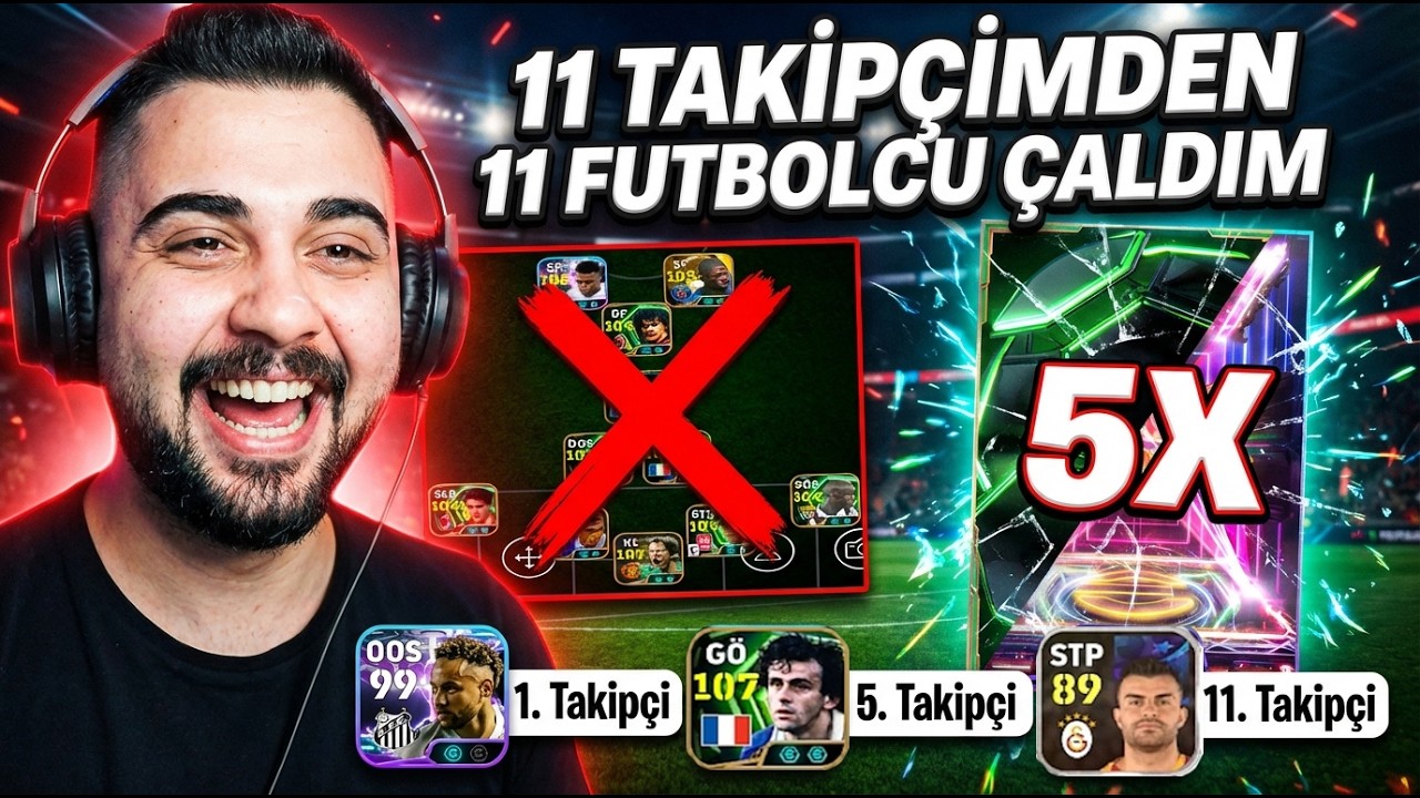 11 Takipçimden 11 Futbolcu Çaldım ama 11'imi Almam Yasak! Kazanamazsam 5 Epik/Show-Time Silerim!