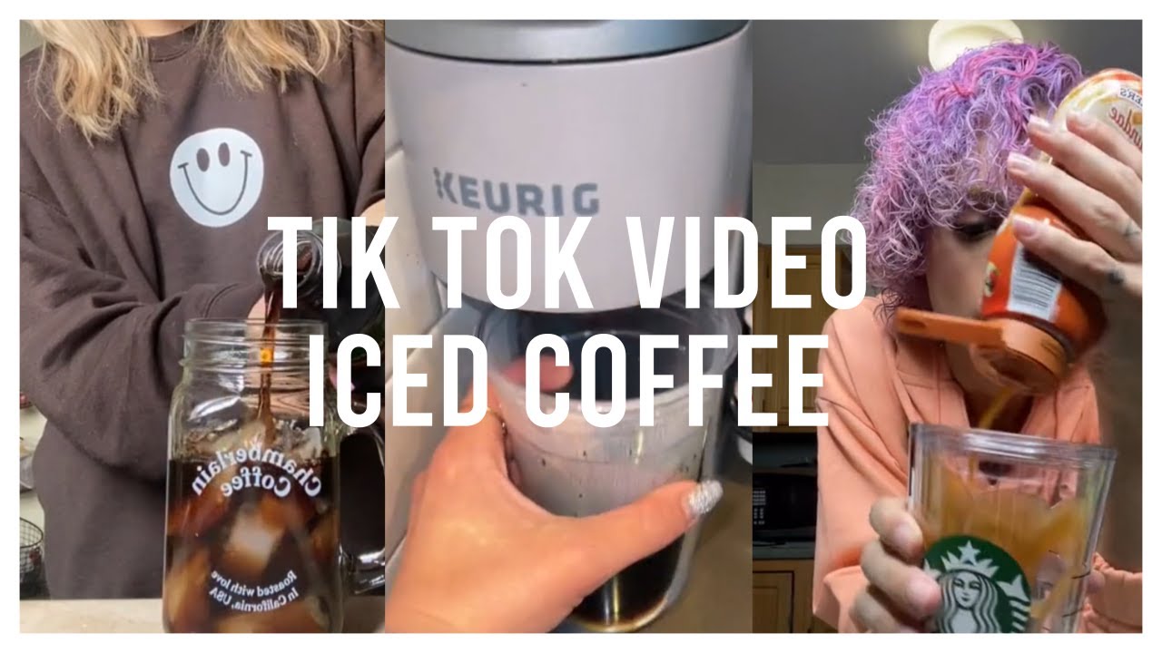 tik tok iced coffee compilation // tik tok video YouTube