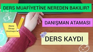 Dgs Ile Kazananların Ders Kaydı Nasıl Olur? Danışman Ataması Ders Muafiyetine Nereden Bakılır