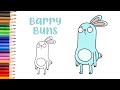 How to draw barry buns  kiff easy  easy step by step drawing tutorial