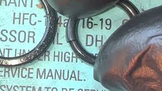 Subaru AC O-rings on the compressor really like to leak