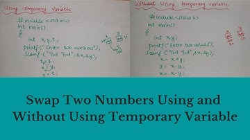 Swap two numbers using or without using third variable || C Program explanation || Hindi